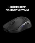 Next Level Wireless Gaming Mouse Dropping Beast Mode Accuracy With Raised Rear Hump And Slim Waist Profile Engineered For Tight Claw Grips.