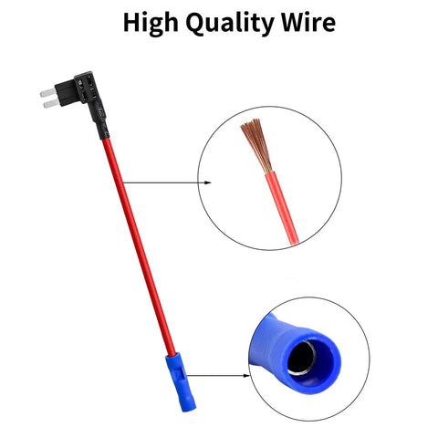 Micro2 Fuse Tap Assorted Pack Includes 35 Pieces Rated 5A To 30A With Tin Plated Terminals For Smooth Install And Kickass Circuit Protection On Your Daily Driver Or Custom Truck Build, showing high quality wire with connectors.