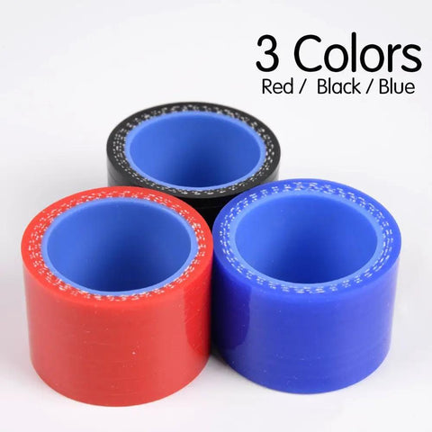 Three silicone radiator hose samples in red, black, and blue. Silicone Radiator Hose for 1989 to 2000 Nissan 300ZX Z32 VG30DET Black.