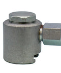 Five Eighth Inch Button Head Grease Coupler For High Volume Fittings With 3000 PSI Working Pressure And 4000 PSI Rating, One Eighth FNPT, Silver Color, Built Tough For Everyday Grease Jobs, Fits Five Eighth Inch Button Head Fittings, close-up view.
