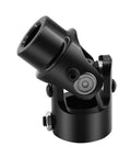 1 Inch Double D To Three Quarter Inch 30 Spline Steering Shaft Universal Joint Coupling, Black Finish, Side View