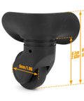 Volein suitcase wheel caster, black plastic, 360-degree swivel for luggage repair