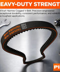 Cogged BX30 V Belt For Industrial Drive Systems, 21/32 Inch By 33 Inch OC, Beefed-Up Heavy Duty Power Transmission Belt For Machinery