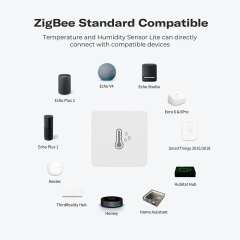 Zigbee Temperature And Humidity Sensor Lite 3 Pack For Smart Home Smart Thermometer And Hygrometer Compatible With Echo Zigbee Hub chart