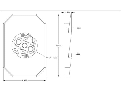 Technical drawing of Siding Mounting Kit With Built In Electrical Box For Half Inch Lap Double Siding White Easy Peasy Install