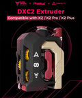 DXC2 Extruder Upgrade Kit for K2 Plus K2 and K2 Pro with Dual Gear Design and Magnetic Snap Front Plate