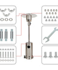 Patio Heater Replacement Hardware Kit With Stainless Steel Bolt And Nut Set For Propane Outdoor Heaters, Reflector Shield Accessories