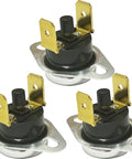 Three Pack L300F Cutoff Manual Reset Thermostat Flame Rollout Limit Switch For Universal Dryers Furnaces And Microwaves With One Quarter Inch Terminal Spades Replacement Repair Kit Heavy Duty SPST