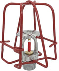 Rock Solid 10 Pack Red Fire Sprinkler Head Guards With Double Hook Mounting to Block Vandalism featuring sturdy iron frame.