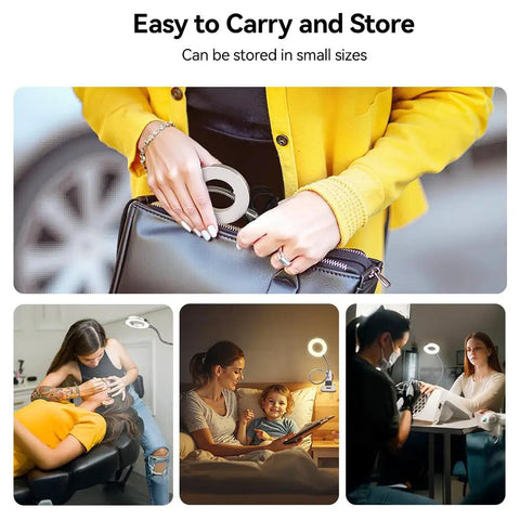 Clip On LED Desk Light With Clamp And Flexible Gooseneck 3 Color Modes And 10 Brightness Levels Perfect Reading Light For Bedtime