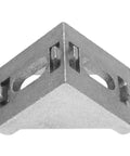 Close-up of 25 Pack 4040 Aluminum L Shape Corner Brackets And Right Angle Braces For 4040 Aluminum Profiles, showing right angle joint