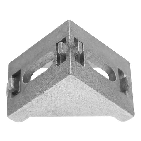 Close-up of 25 Pack 4040 Aluminum L Shape Corner Brackets And Right Angle Braces For 4040 Aluminum Profiles, showing right angle joint