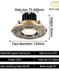 Top view of Nine Pack Slick Recessed Lighting Trim Kits With Dimmable LED Downlights For No Sweat Hotel Or Home Installations Top Shelf Bronze Finish.