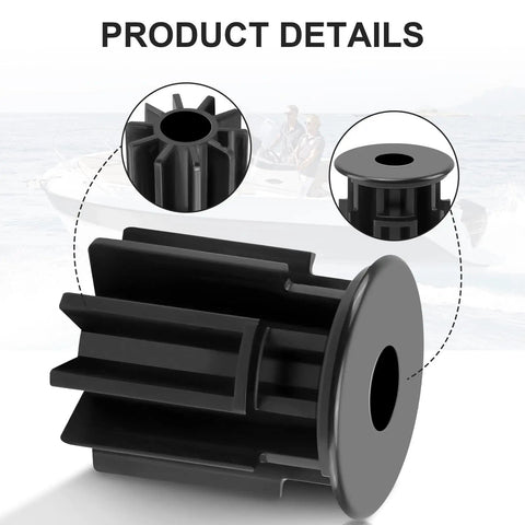 Heavy Duty Boat Seat Pedestal Bushing Adapter For Hi Lo Two And Three Eighths Inch Post Replacement Fits Springfield Marine Hi Lo Seat Swivel Mount With High Strength Plastic Built Tough Marine Grade Bushing, black 2-3/8 in boat seat post