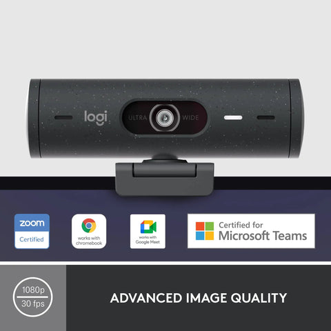 Straight Up 1080P Webcam With Smart Auto Lighting Show Mode Built In Noise Cancelling Mics Privacy Shutter on monitor
