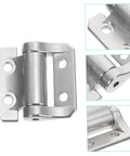 DIYEAH soft-close cabinet hinge, zinc alloy, heavy-duty; front view shows mounting plates and screw holes.