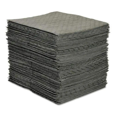 Stack of MRO Plus 3 Ply Gray Dimpled Heavyweight Sorbent Roll 15 Inch By 150 Foot Perforated Every 9 Inches for spills