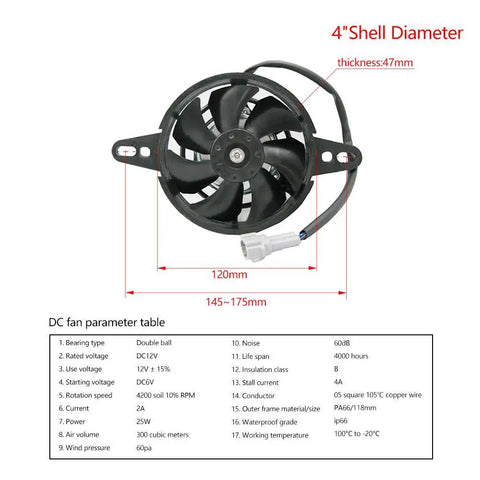 Gotta Have This Universal 4 Inch Electric Cooling Fan For Motorcycle Radiator And Oil Cooler Slaps Right On any Dirt Bike Motocross Or ATV