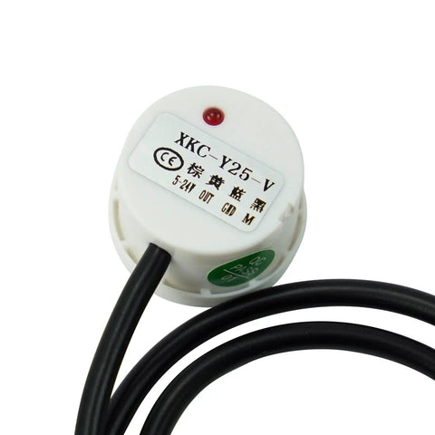 Non Contact Digital Water Level Sensor For Liquid Level Detection Hands Off Real Time Tank Level Monitoring Safe For Hazardous Environments Powered By XKC Y25 T12V Chip showing XKC-Y25-V unit.