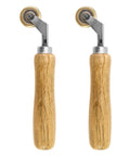 Brass Seam Roller 2 Pack With Wood Handle Detail Roller For Roofing And Vinyl Flooring Handy Rugged Smooth Rolling Tool With Brass Wheel And Bearing For Tight Seams And Edges