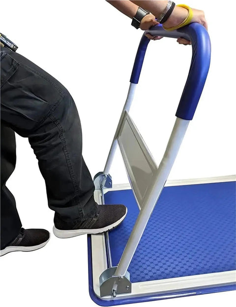 Rugged Folding Hand Truck With Wheels, 330 Lb Capacity, Portable Cart For Easy Moves At Home Or In The Warehouse, workhorse trolley folding frame