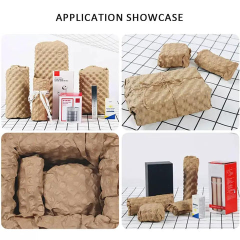 Top Shelf Automatic Honeycomb Paper Cutter With Smart Touchscreen And Foot Pedal For Smooth Bubble Wrap Cushioning Heavy Duty Ecommerce Shipping Packaging Supplies Built To Hustle Without A Sweat showcased with various wrapped items.