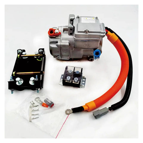 Universal 18CC 12V DC Electric Parking Air Conditioner Compressor For Trucks Buses Vans And Rvs delivers key components for installation.
