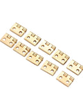 10 Pack Brass Plated Mini Hinges For Small Wooden Boxes And Cabinets, Decorative Box Lids With Nails, DIY Ready Hardware Spread Out
