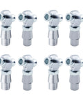 Badass 3/4 Inch 16 Pitch Heim Joints With Rh Lh Tube Adapters And Jam Nuts 4 Piece Rod End Bearing Set for steering, set of eight.