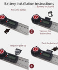 Seven Inch Stainless Steel Digital Angle Finder Delivers Killer Precision Within Point Three Degrees for woodworking battery installation instructions.