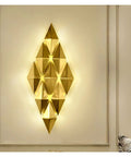 Modern Nordic Wall Sconces Upgrading Living Room Or Bedroom Vibe With Glare Free Led Accent Lighting Sleek Minimalist Design Slaps On Walls For Chill Ambiance Perfect Bedside Hallway Lamp 28 Cm in gold geometric design.