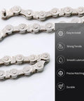 6/7/8 Speed Bike Chain for Road and Mountain Bikes, Pro Grade Performance, Double X Bridge Design, 116 Links, Durable