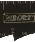 Black Midwest metal measuring tool with 10 depth presets for precise layout and cutting, marking and measuring scribe tool.