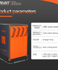 Heavy Duty CNC Tool Storage Cabinet With Portable Tool Holder And Vertical Drawer Design For Machining Centers And Warehouses Pro Grade CAT50 BT Tool Rack In Durable Gray And Bright Orange, 1250mm high