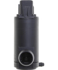 Premium Quality Heavy Duty Automotive Replacement Windshield Washer Fluid Spray Pump With No Sweat Direct Bolt On Upgrade For Select Chevrolet Genesis And Hyundai Rides from a front view.