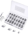 Solid 304 Grade Stainless Steel 1230 Piece Hardware Toolbox Kit Featuring Hex Socket Screws Nuts Bolts Washers With Allen Keys For Heavy Duty Home Decor Furniture Build Plumbing Repairs Total Badass Gear For Any Tough DIY Job, open organizer with stainless steel fasteners