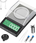 Ultra Precise Milligram Scale 0.001g To 100g With Eight Units, Rechargeable Gram Scale, Backlit LCD, Protective Cover, Tray, Tweezers