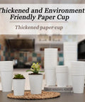 180 Pack 16 Oz Disposable Coffee Cups White Paper Cups For Hot Or Cold Beverages Water Juice Or Tea Sturdy Anti Leak Display