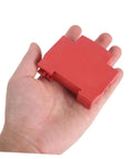 Ironclad Snap In Fire Suppression Case Featuring Condensed Aerosol Extinguisher Housing A Four Piece Kit, compact red unit in hand.