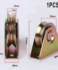 Rock Solid V Groove Track Wheel For Sliding Gate Casters Heavy Duty Steel Roller showing dimensions for smooth operation and installation.