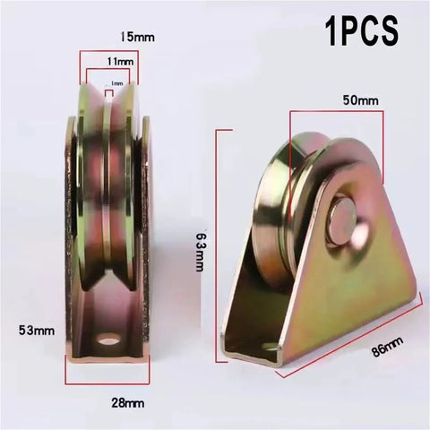 Rock Solid V Groove Track Wheel For Sliding Gate Casters Heavy Duty Steel Roller showing dimensions for smooth operation and installation.