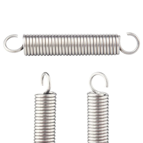 Extension springs, side view, stainless steel, open ends; 10 pcs, 1/4 in x 1-1/2 in