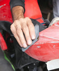 Person using Waterproof Sandpaper Kit Pro Grade With 36 Assorted Grit Sheets From 120 To 2500 for car polishing