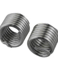 Beefy Heavy Duty Self-Tapping Threaded Inserts Kit 300 Pcs M6 X 1.0 Stainless Steel Wire Inserts For Aluminum Plastic And Metal Repair DIY Home Auto And Industrial Projects, two inserts