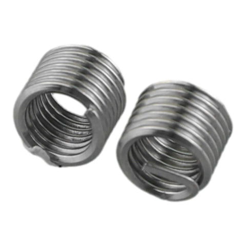Beefy Heavy Duty Self-Tapping Threaded Inserts Kit 300 Pcs M6 X 1.0 Stainless Steel Wire Inserts For Aluminum Plastic And Metal Repair DIY Home Auto And Industrial Projects, two inserts