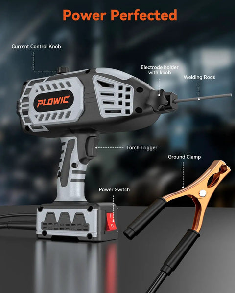 Portable 110V Arc Welder With IGBT Inverter, 20 To 120A Adjustable Current, handheld stick welder with welding rods and ground clamp