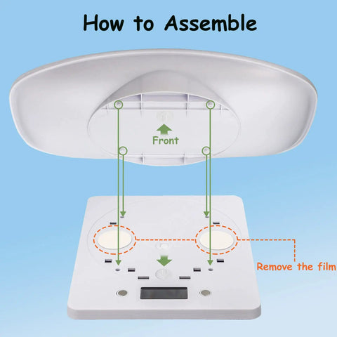 Assembly guide for Portable Pet Scale With Tray LCD Digital Weighing Scale Up To 33 Lbs For Small Pets