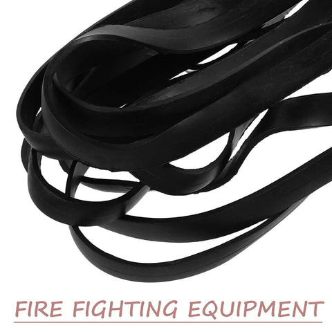 Tough As Nails Fire Extinguisher Cart Silicone Rings Heavy Duty Shock Absorbing Bumpers for Industrial Maintenance. Black silicone strips.