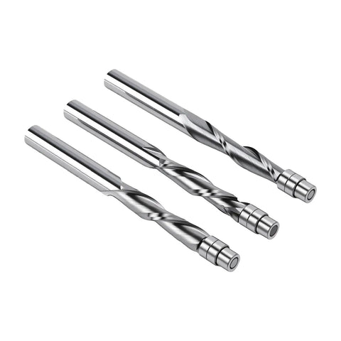 Top Tier 1/4 Inch Flush Trim Router Bit Set With Tungsten Steel Down Spiral Cutting Edge For Professional Woodworking CNC Machines And Exact Finish Cuts On Hardwood Projects Today - three tungsten router bits.