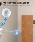 3 Inch Door Stopper Eight Pack Heavy Duty Solid Zinc Alloy Door Stops With Plastic Tip For Wall And Door Protection